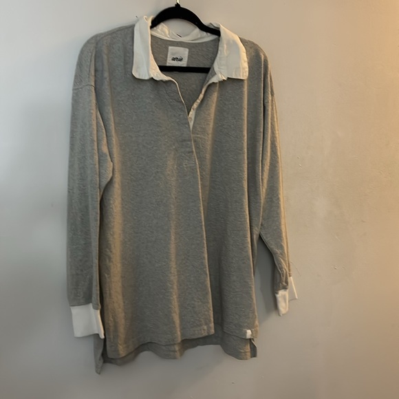 ARIE GRAY COLLARED SWEATER - Picture 6 of 11